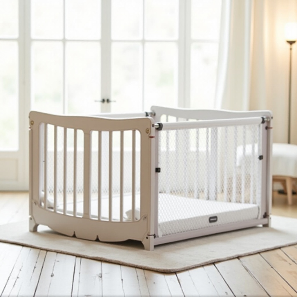 twin playpen with divider